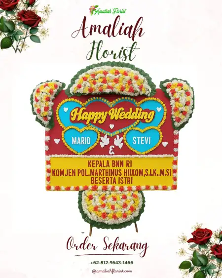 Papan Bunga Pernikahan Gedawung